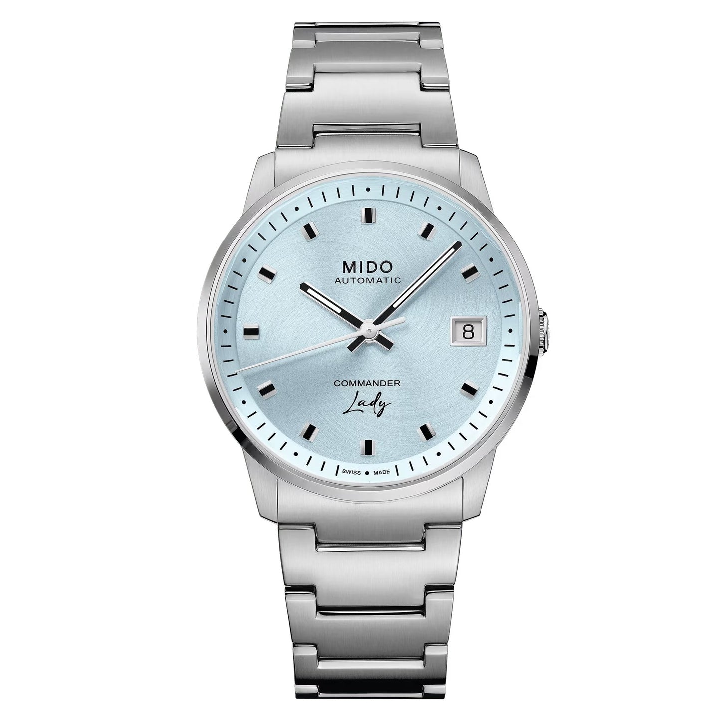 MIDO Commander Lady Blue Dial Stainless Steel Watch - 35mm