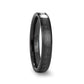 ONYX Black Carbon Fiber Inlaid Black Ceramic Wedding Band - 4mm - 12mm - 8mm