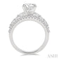 1 1/3 Ctw Diamond Semi-Mount Engagement Ring in 14K White Gold