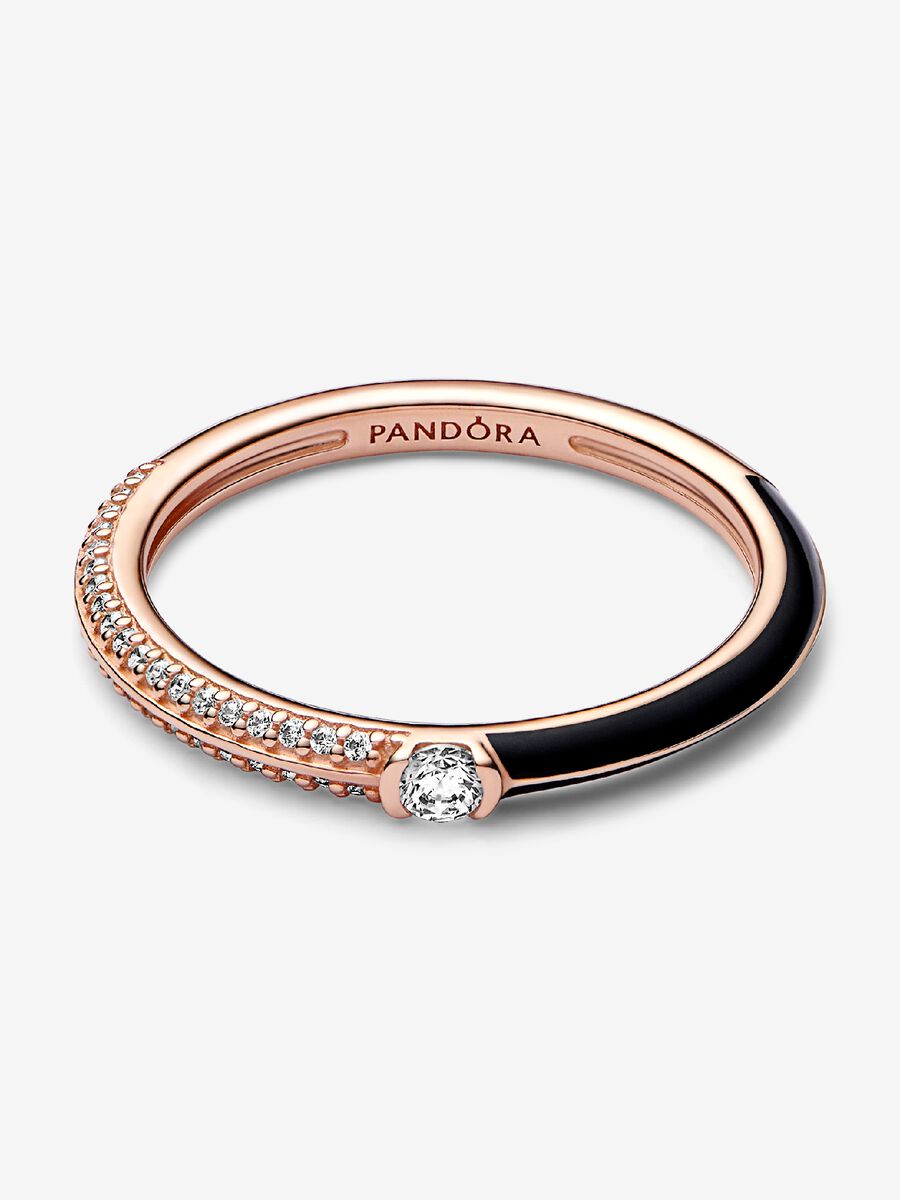 Pandora ME Pavé & Black Dual Ring