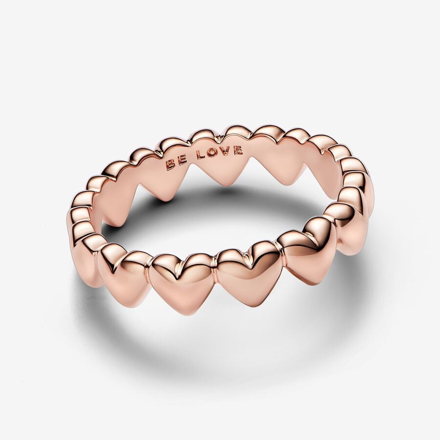 Row of Hearts Ring
