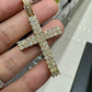 10k yellow gold 3.85ctw Diamond Cross Pendant