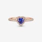 Sparkling Blue Elevated Heart Ring