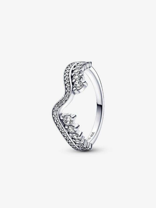 Sparkling Asymmetric Wave Ring