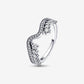 Sparkling Asymmetric Wave Ring