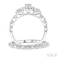 1/2 Ctw Diamond Wedding Set with 1/2 Ctw Round Cut Past Present and Future Engagement Ring and 1/20 Ctw Wedding Band in 