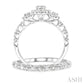 1/2 Ctw Diamond Wedding Set with 1/2 Ctw Round Cut Past Present and Future Engagement Ring and 1/20 Ctw Wedding Band in 14K White Gold