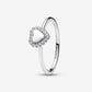 Engravable Heart Halo Ring