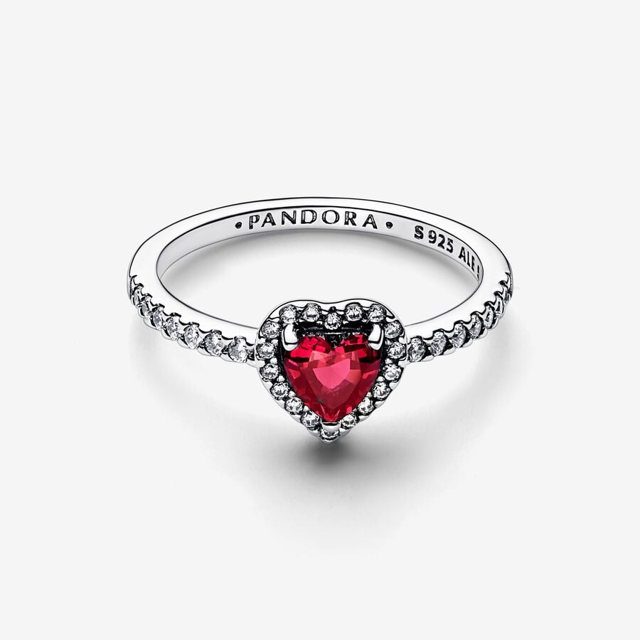 Elevated Red Heart Ring