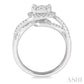 3/4 Ctw Lovebright Round Cut Diamond Engagement Ring in 14K White Gold