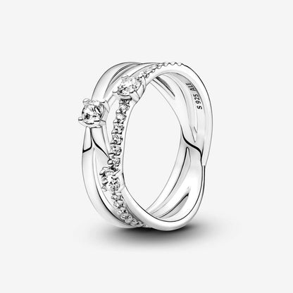 Sparkling Triple Band Ring