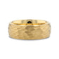 GILDUR Domed Hammered Finish Gold Plated Tungsten Ring - 8mm