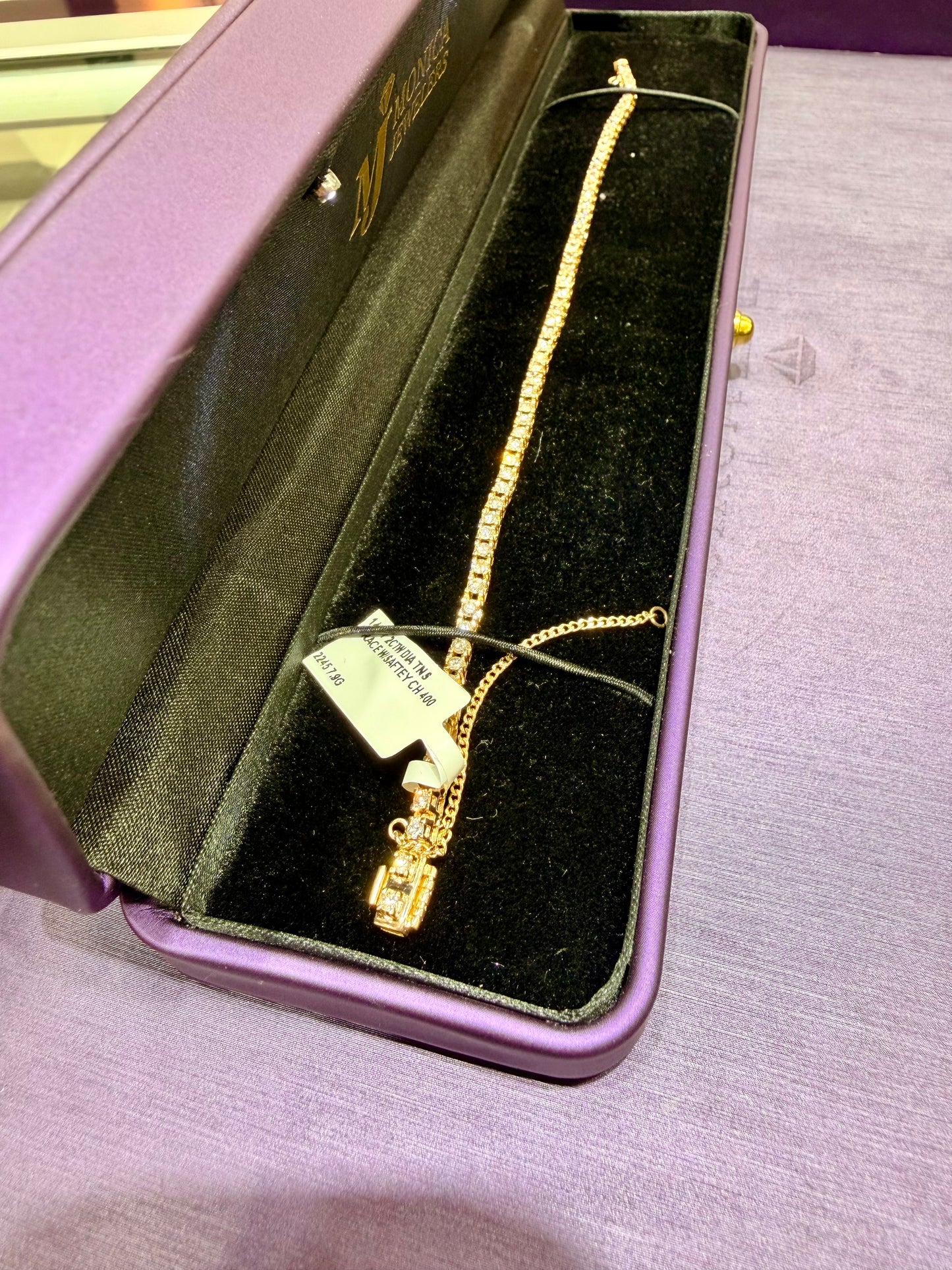 14k yellow gold diamond tennis bracelet 2 carat