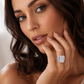 3 CTW Natural Diamond Rectangular Pavé Ring | 14K White Gold H-I I1