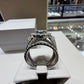 3.50 CTW Oval Composite Halo Diamond 3-Piece Wedding Set in 10K White Gold – H-I Color, SI Clarit