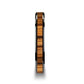 ZEBRANO Black Ceramic Ring with Beveled Edges and Real Zebra Wood Inlay - 4mm - 10mm - 8mm