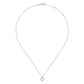 Gabriel & Co. 14K White Gold Open Heart Diamond Pendant Necklace 1/10CTW