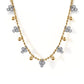 Gabriel & Co. 14K White Yellow Gold Bujukan Beads and Diamond Droplet Necklace .51CTW