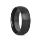 ATTOR Domed Brush Finished Black Ceramic Wedding Band - 2mm - 12mm - 6mm