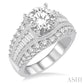 1 1/2 Ctw Diamond Semi-Mount Engagement Ring in 14K White Gold