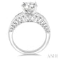 1 1/2 Ctw Diamond Semi-Mount Engagement Ring in 14K White Gold