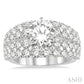 2 1/2 Ctw Diamond Semi-Mount Engagement Ring in 14K White Gold