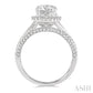 1/2 Ctw Circular Center Twisted Shank Round Cut Diamond Semi-Mount Engagement Ring in 14K White Gold