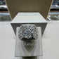 3 CTW Natural Round & Baguette Diamond Halo Ring | 14K White Gold