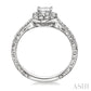5/8 Ctw Diamond Engagement Ring with 1/4 Ct Princess Cut Center Stone in 14K White Gold
