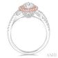 1/2 Ctw Diamond Semi-Mount Engagement Ring in 14K White and Rose Gold