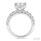 2 5/8 Ctw Triple Row Round Cut Diamond Semi-Mount Engagement Ring in 14K White Gold