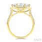 1/10 Ctw East-West Marquise Shape Round Cut Diamond Semi Mount Engagement Ring in 14K Yellow Gold