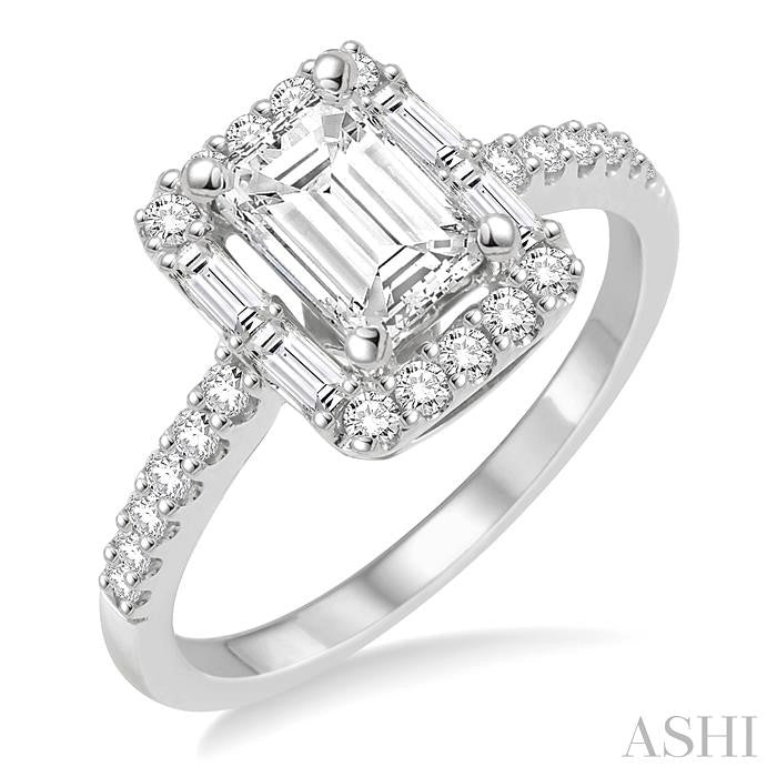 1/2 Ctw Diamond Semi-Mount Engagement Ring in 14K White Gold