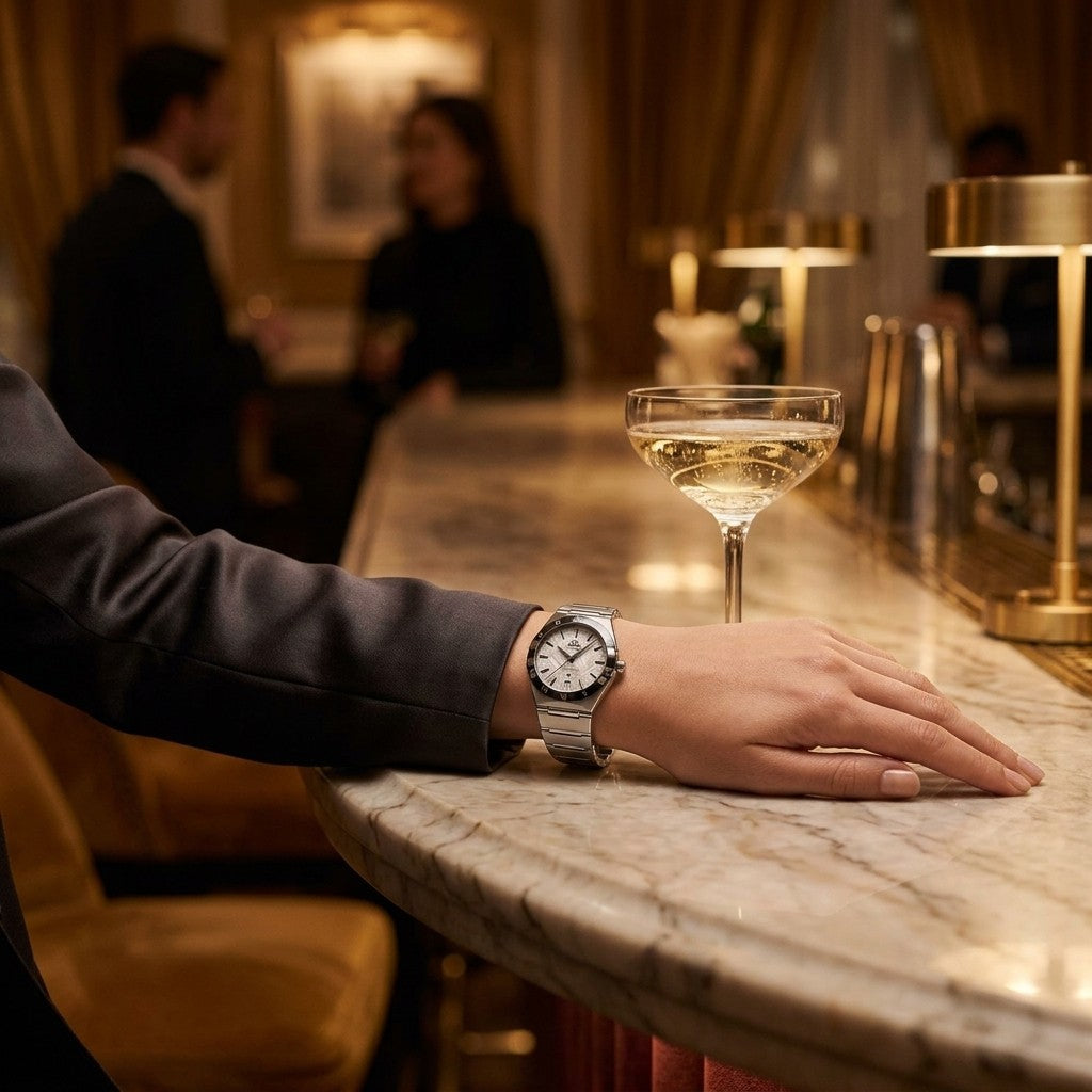 Omega Constellation 41 mm — Steel on Steel (131.30.41.21.99.001) — lifestyle