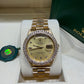 Rolex President Day Date 18038 18k Yellow Gold Gold Diamond Dial
