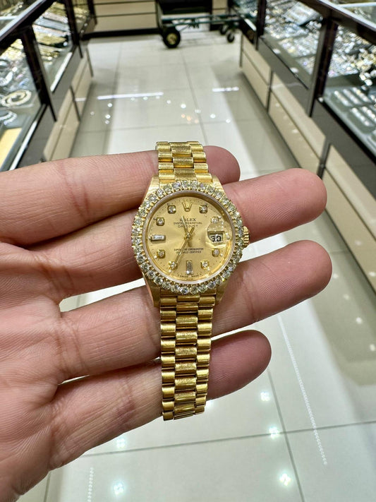 Rolex Watch For Ladies 79178 | 26mm | Diamond Dial | Single Row 1.50 Carat Bezel | President Band