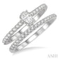 5/8 Ctw Round Cut Diamond Wedding Set With 1/2 Ct Pear Cut 1/4 Ct Center Stone Engagement Ring and 1/6 Ct Wedding Band i