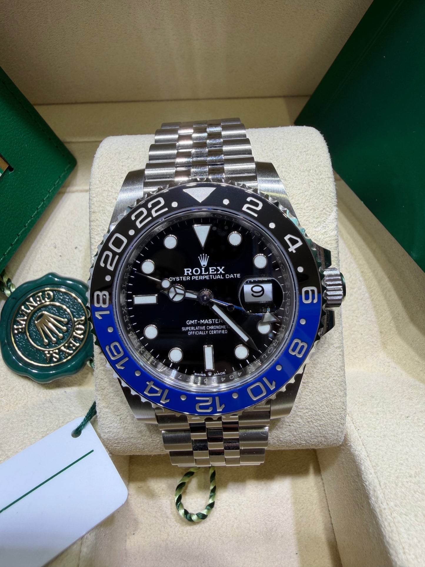Rolex GMT-Master II 126710BLNR Batgirl Jubilee Full Set | Monica Jewelers