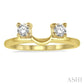 1/4 Ctw Round cut Diamond Wrap Ring in 14K Yellow Gold