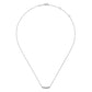 Gabriel & Co. 14K White Gold Curved Pave Diamond Bar Necklace .11CTW