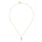 Gabriel & Co. 14K Yellow Gold Diamond Cross Necklace .02CTW