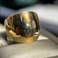 14KT Yellow Gold High Polished Shiny Dome Design Cigar Band Ring
