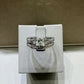 Princess Cut Diamond Wedding Set | 14K White Gold Channel-Set Bridal Ring
