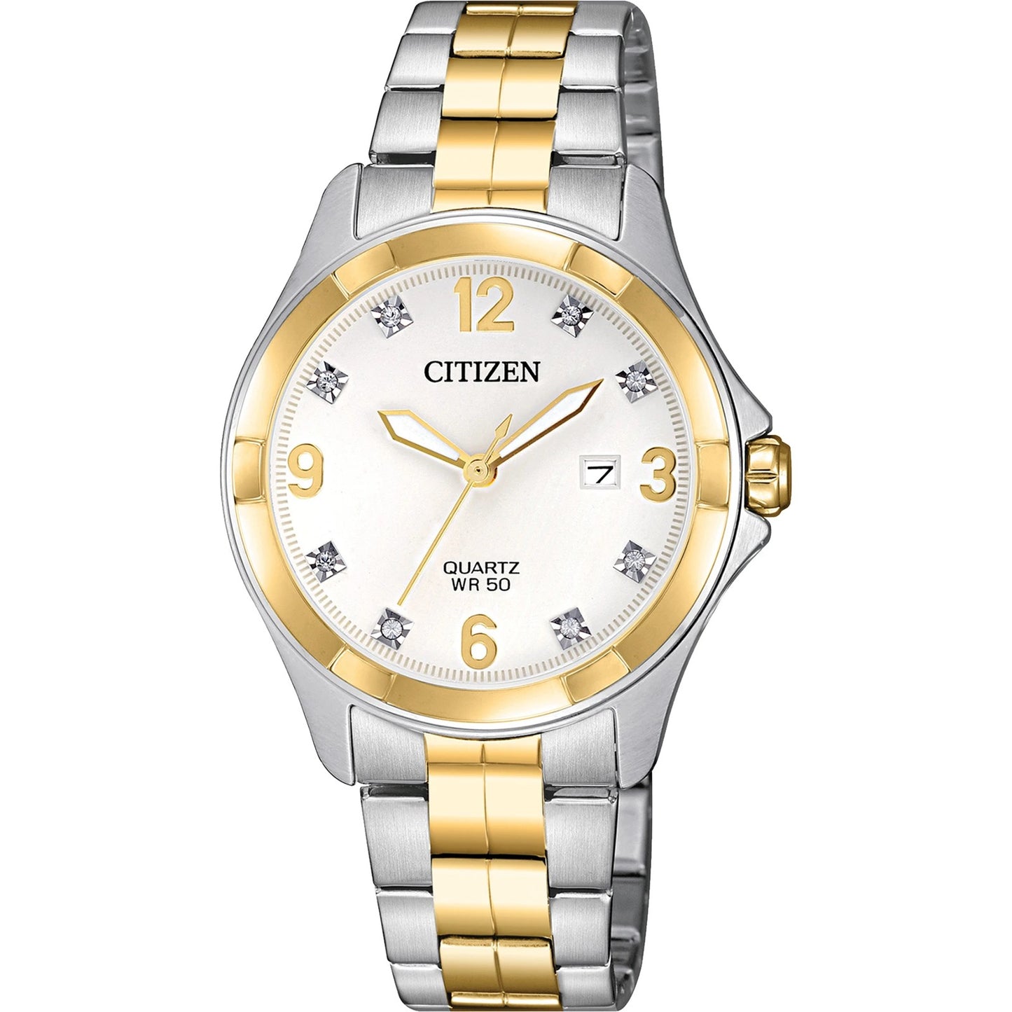 Citizen Quartz TT Silver Dial Crystal EU608457A