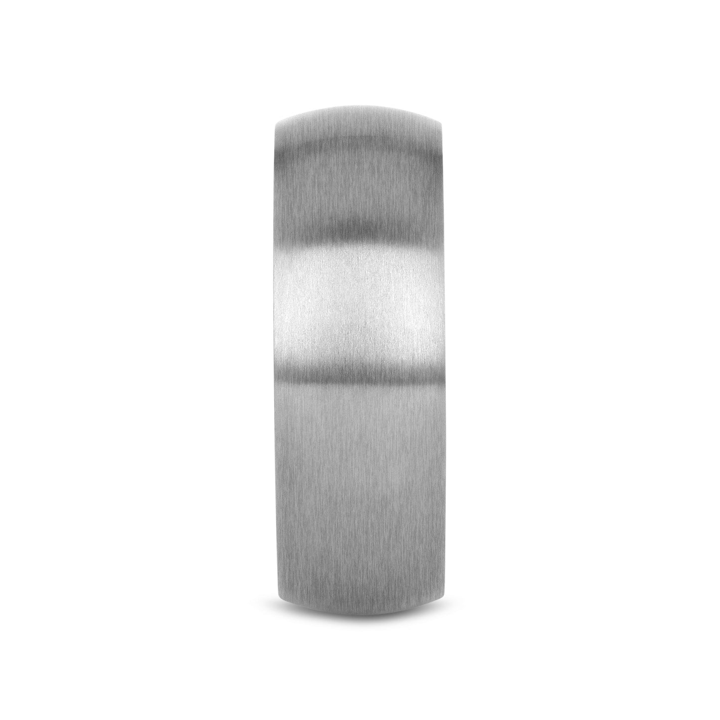 ERIS Men’s Titanium Brushed Finish Domed Wedding Band - 6mm & 8mm