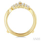 3/8 Ctw Marquise, Pear and Round Cut Diamond Chevron Insert Ring in 14K Yellow Gold