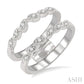 1/6 Ctw Round Cut Diamond Insert Ring in 14K White Gold