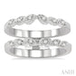 1/6 Ctw Round Cut Diamond Insert Ring in 14K White Gold