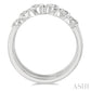 1/6 Ctw Round Cut Diamond Insert Ring in 14K White Gold