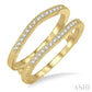 1/5 Ctw Round Cut Diamond Insert Ring in 14K Yellow Gold